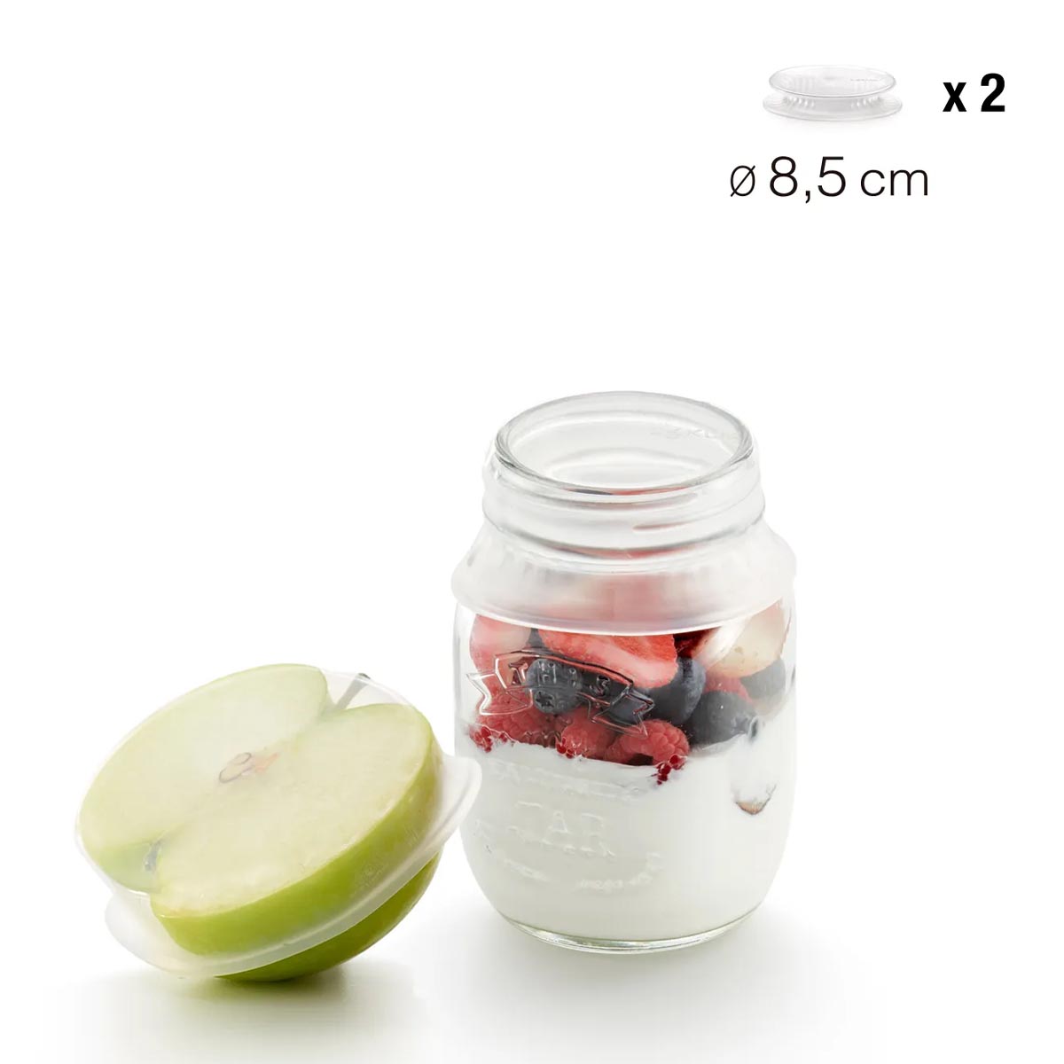 Набор крышек эластичных Lekue Reuse & Reduce 8,5см, 2шт