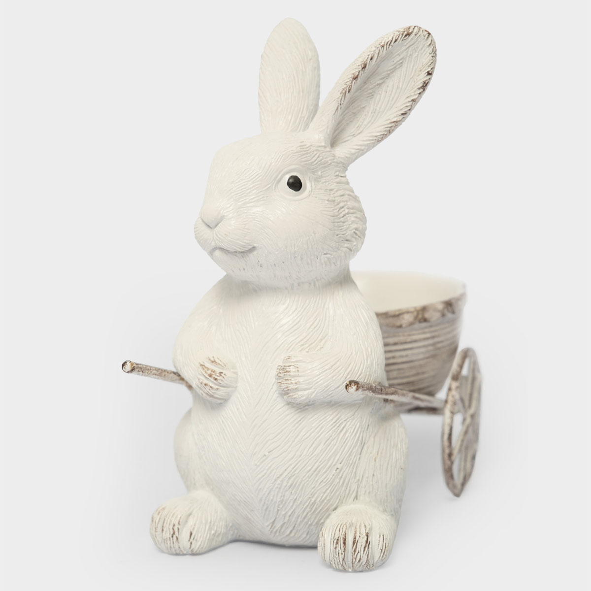 Подставка для яйца Anna Lafarg Пасха Натуральная Кролик с тележкой