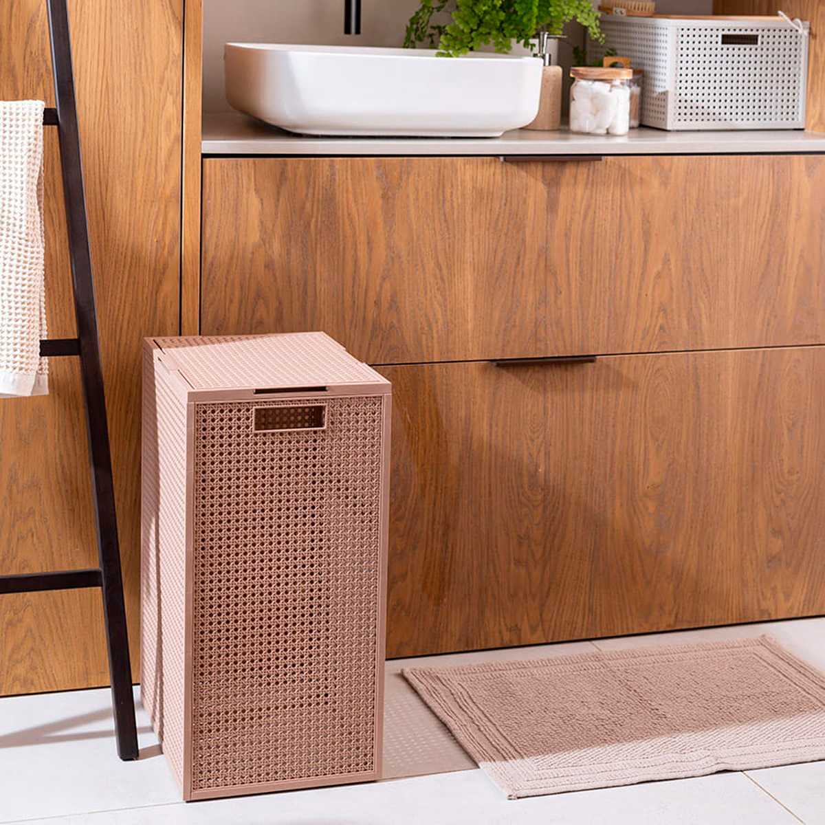 Корзина для белья Curver Kaya 38x29x58,5см, цвет розовый