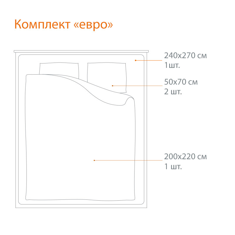 Комплект постельного белья евро Lameirinho Bozrah