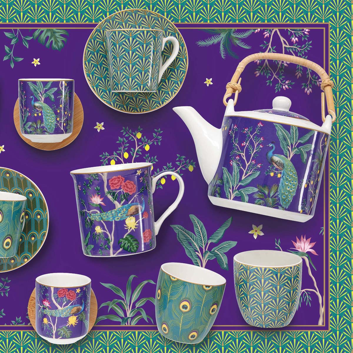 Набор кружек Easy life Imperial Peacock 4шт