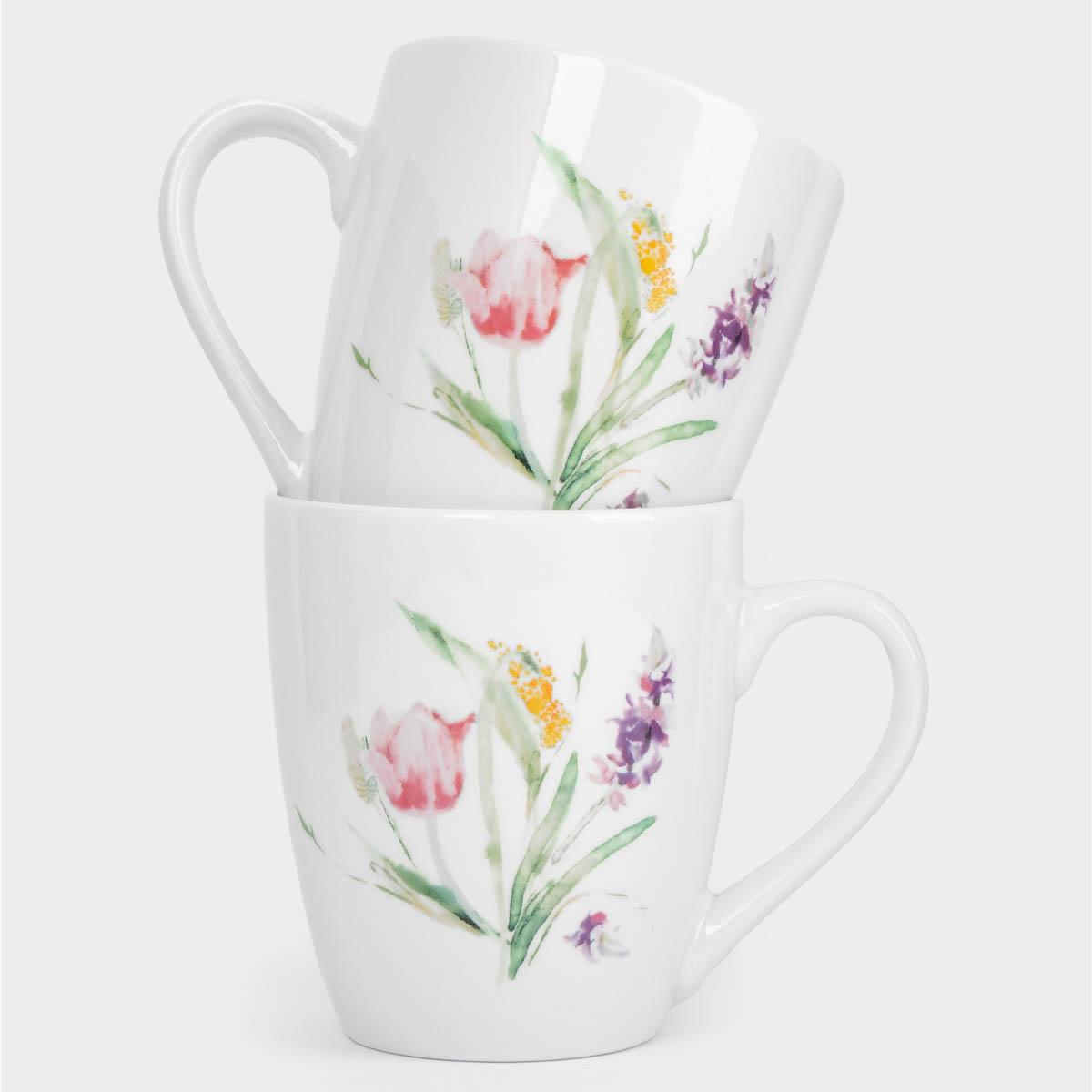 Набор кружек Anna Lafarg Тюльпан Акварельные цветы, 2шт