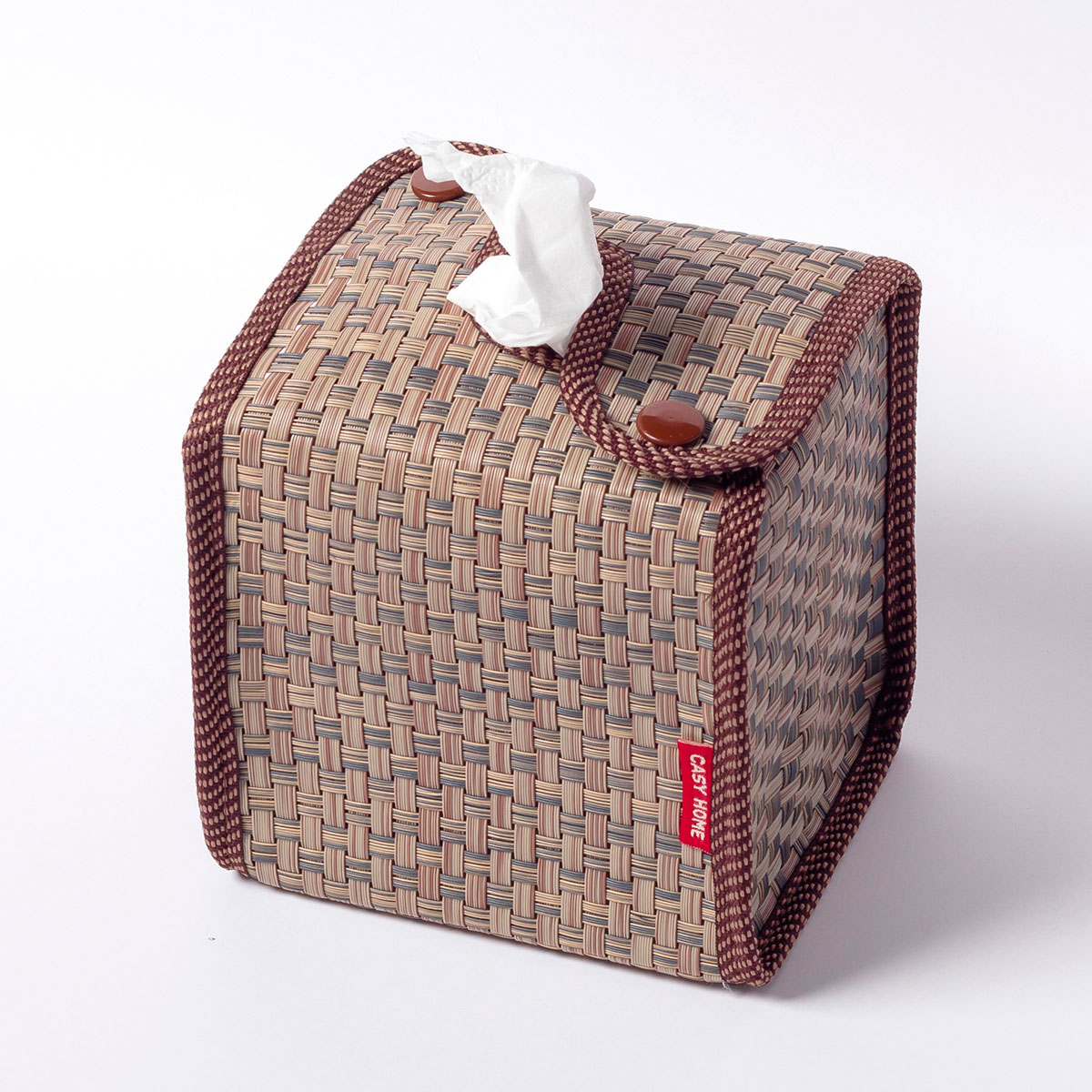Салфетница Casy Home 14x11x14см, цвет коричневый