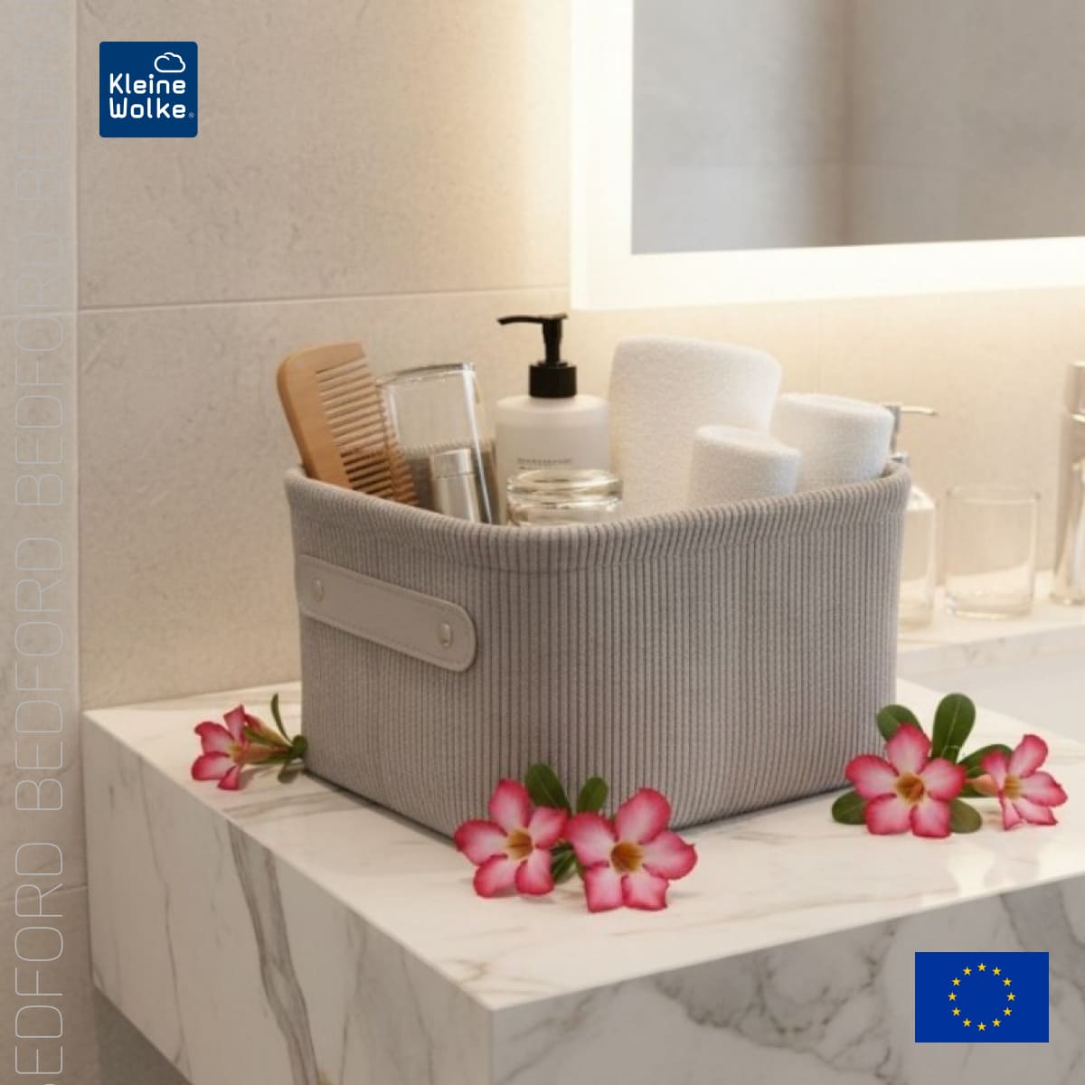 Корзина для хранения Kleine Wolke Bedford Platinum 17x11,5x22см