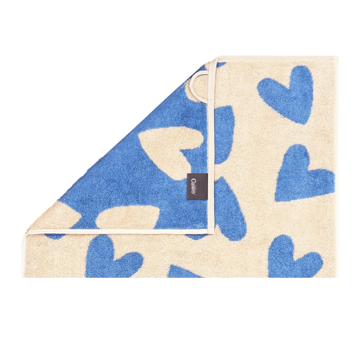 Полотенце Cawo Heart Beats 70x140см, цвет небесно-голубой