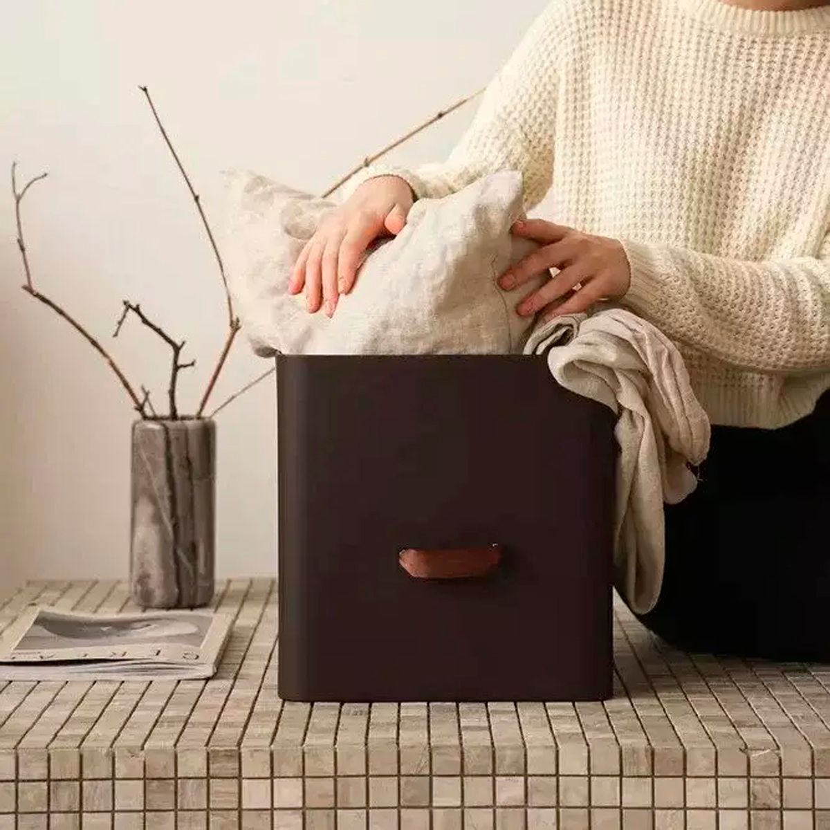 Коробка для хранения Rompicato Cube L, цвет коричневый