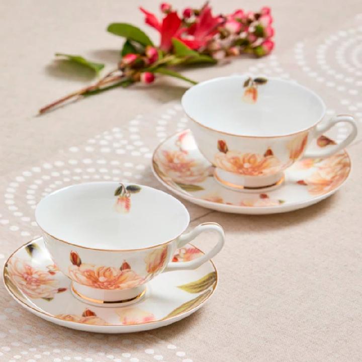 Набор чайных пар Decor de table Флёр д'Ор 2шт, белый