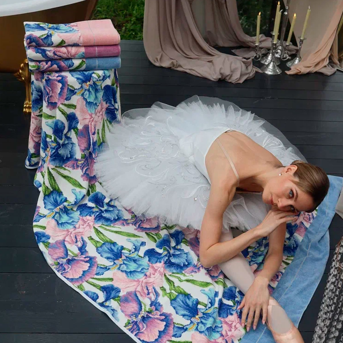 Полотенце Feiler Giselle 75x150см, цвет лавандовый