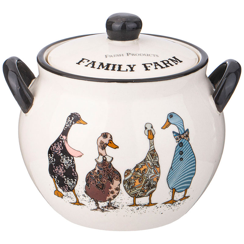 Горшочек для запекания с крышкой Agness Family farm 600мл