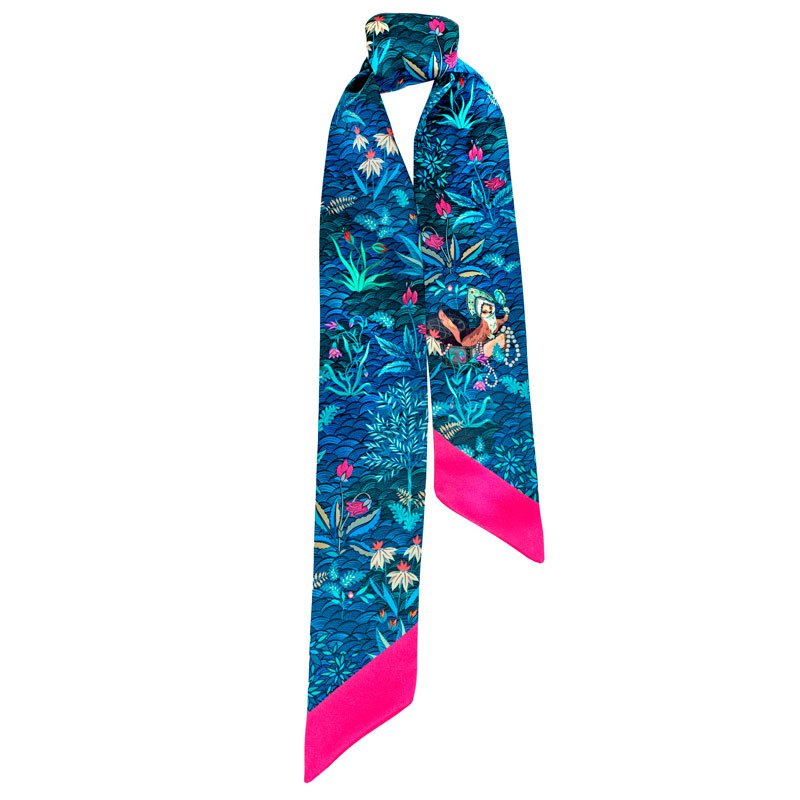 Шарф Mollen Твилли Шалость в темно-бирюзовом