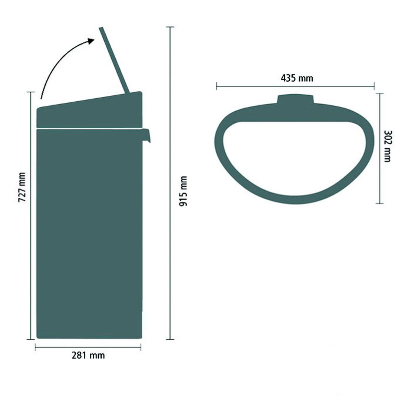 Мусорный бак Brabantia Touch Bin 40л