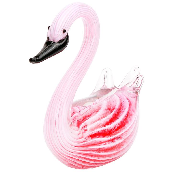 Фигурка Art Glass Розовый лебедь