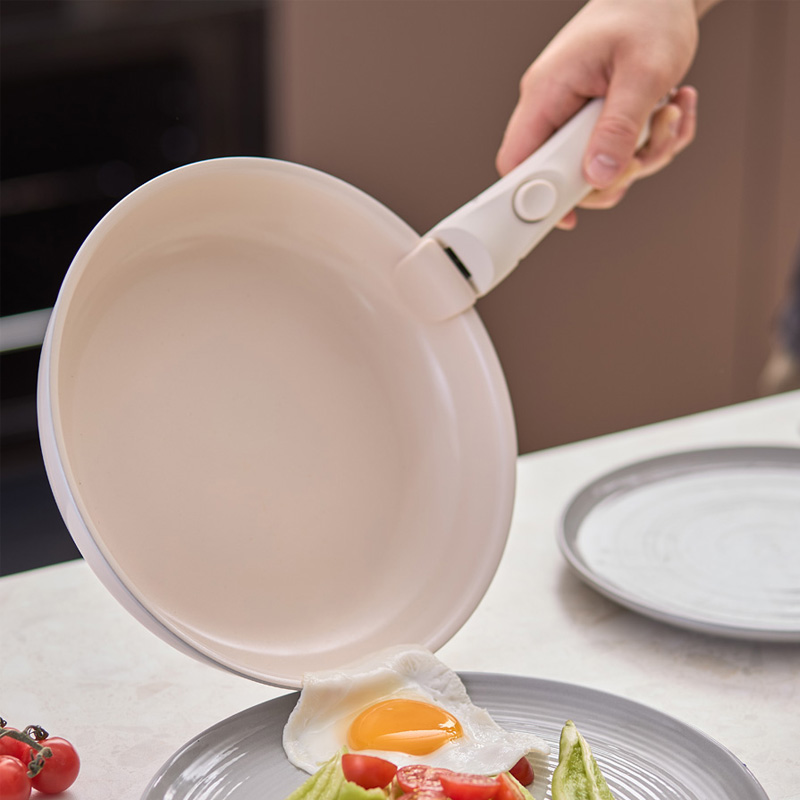 Сковорода с крышкой и съемной ручкой Smart Solutions Smart Ceramic 20см