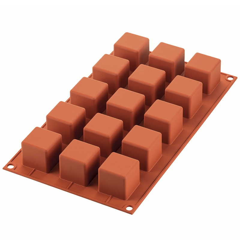 

Форма для пирожных Silikomart Cube, Красный