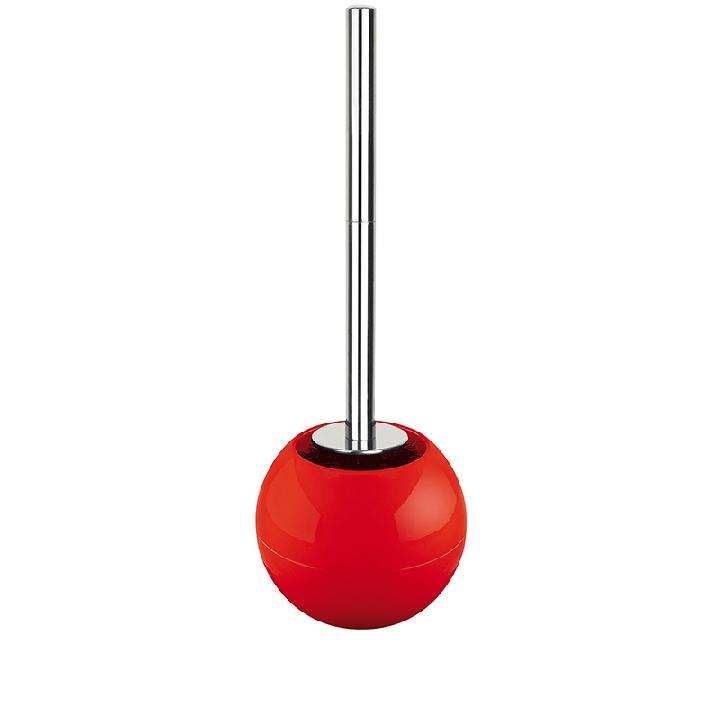 Ёрш с подставкой Spirella Bowl, цвет: красный