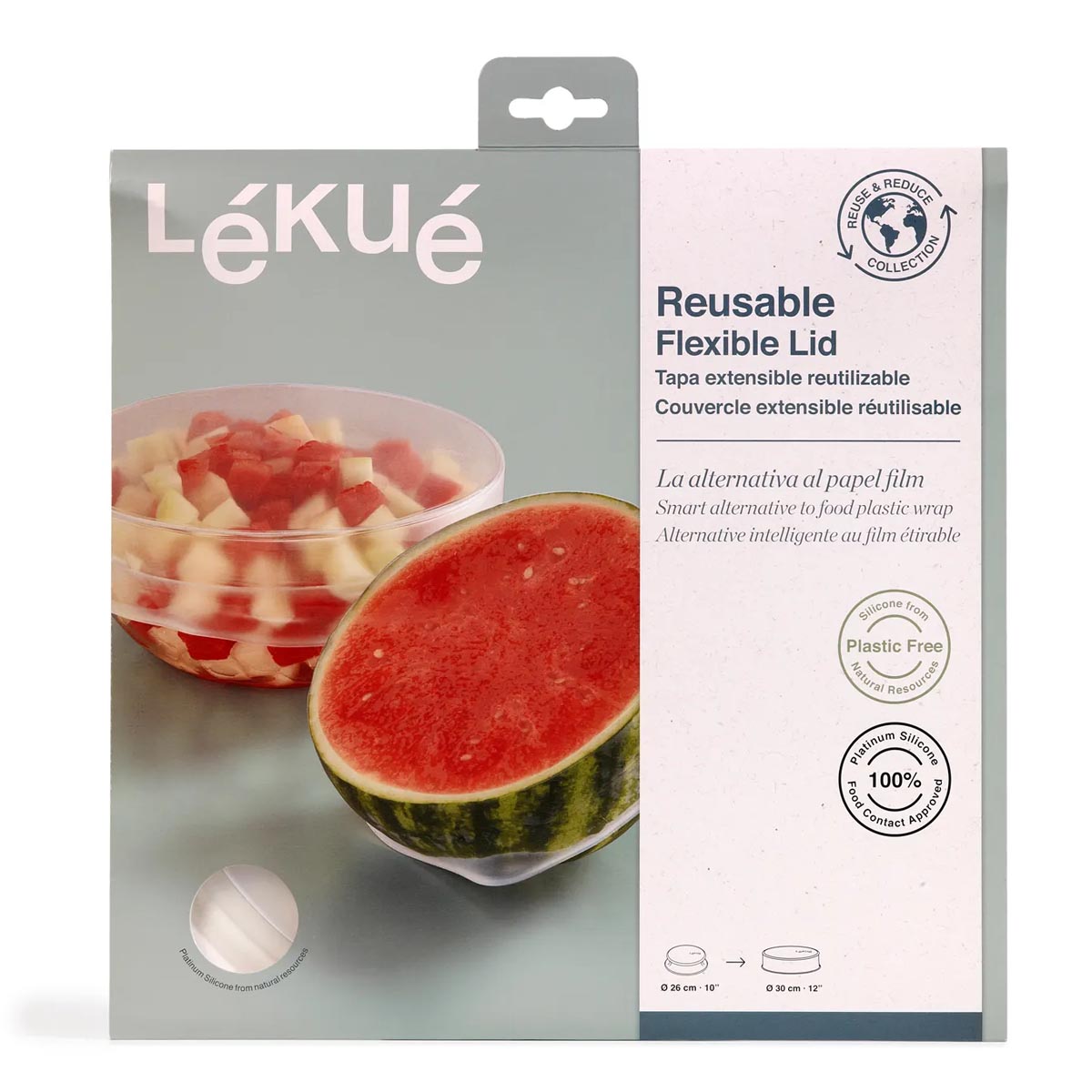 Крышка эластичная Lekue Reuse & Reduce 26см