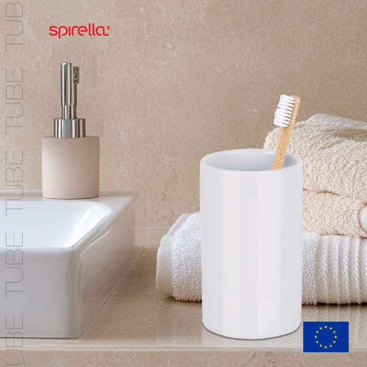 Стакан для зубных щеток Spirella Tube, белый