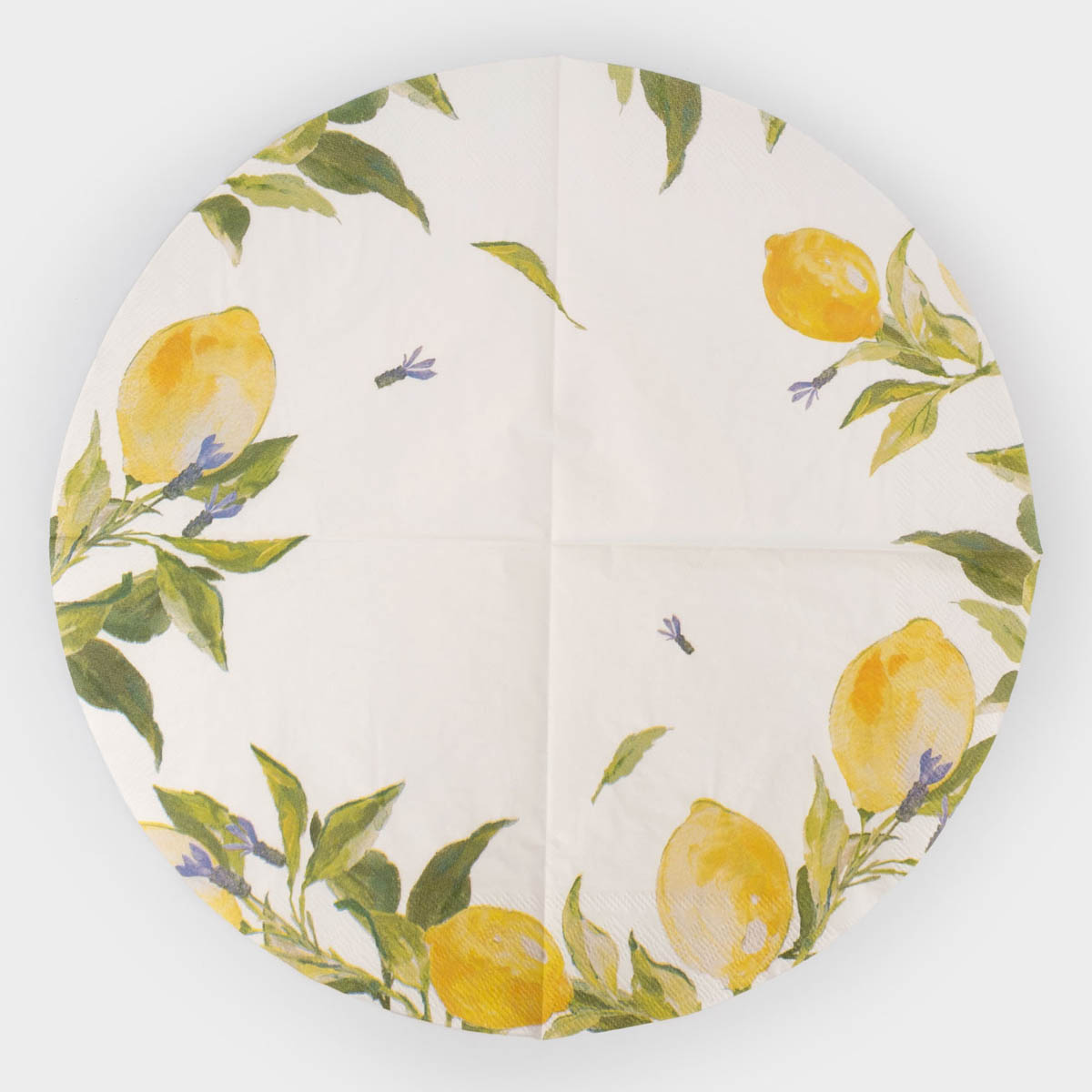 Салфетки бумажные круглые Anna Lafarg Лимоны, 20шт