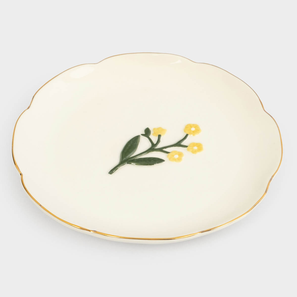 Тарелка десертная Anna Lafarg Сиреневое Утро Желтые цветы