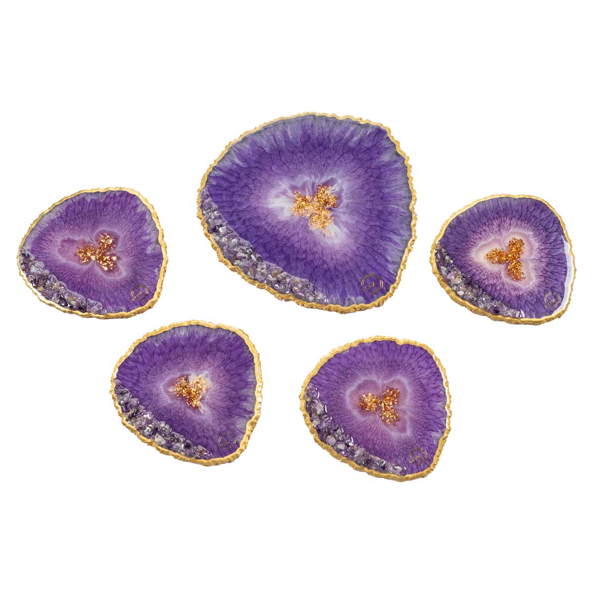 Набор №1 из эпоксидной смолы Incrua Plato (1XL+4L) Инжир, Золото