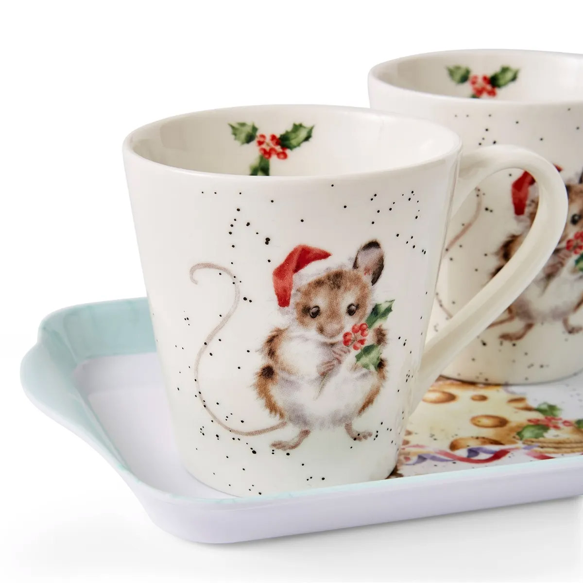 Набор кружек на подносе Royal Worcester’s Wrendale Designs Мыши 2шт