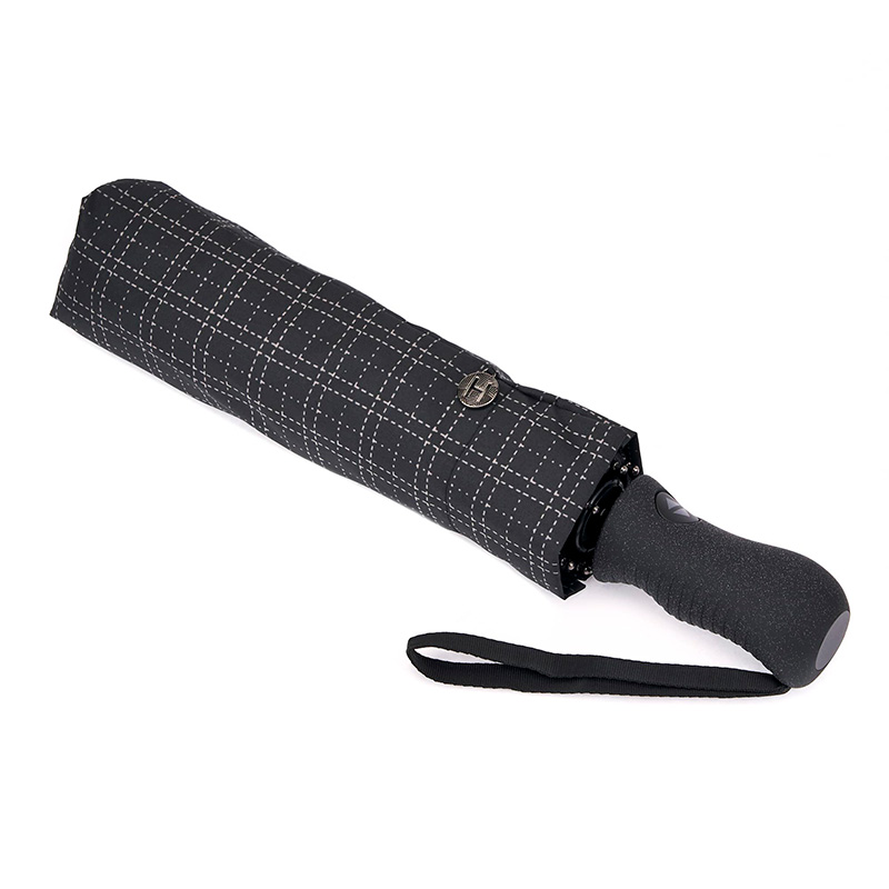 Зонт автомат Henry Backer Черная клетка, мужской