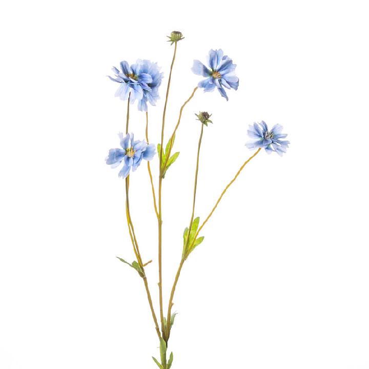 Искусственные цветы Silk-ka Маргаритка 66см, цвет голубой