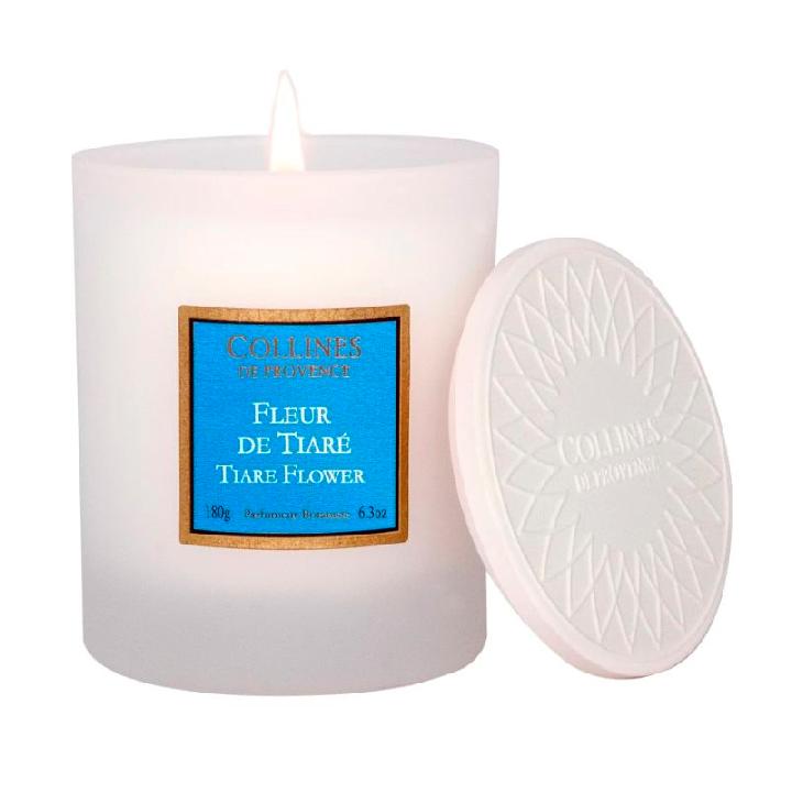 Свеча ароматическая Collines de Provence Les naturelles Tiare Flower 180г