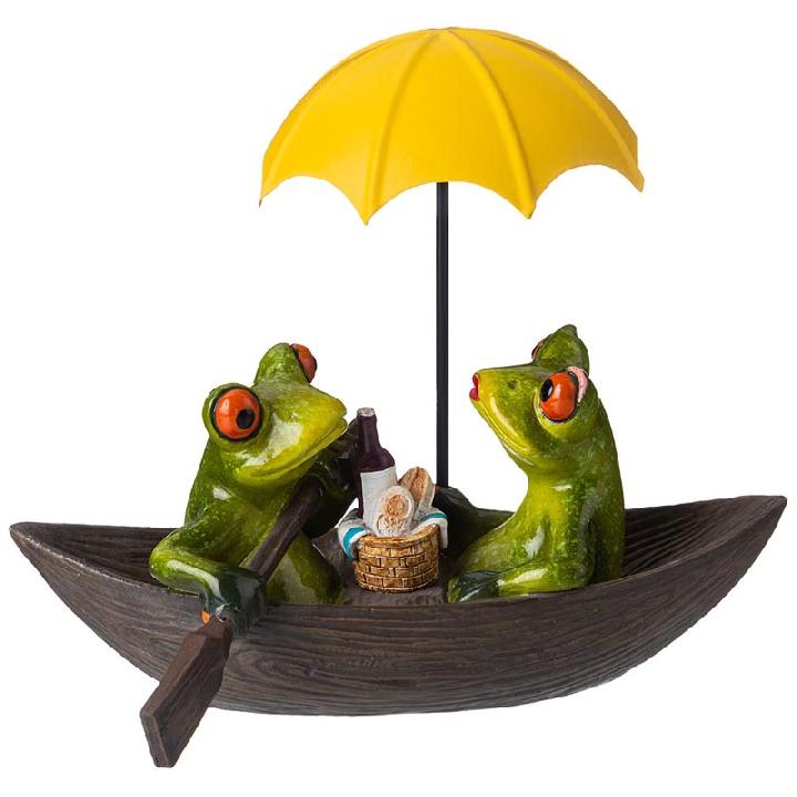 Фигурка декоративная Lefard Фрогги Парочка в лодке