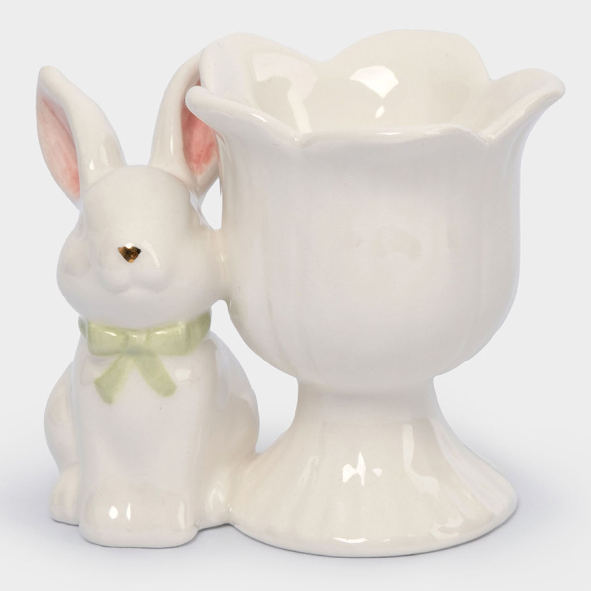 Подставка для яйца Anna Lafarg Пасха Золотая Кролик с цветком