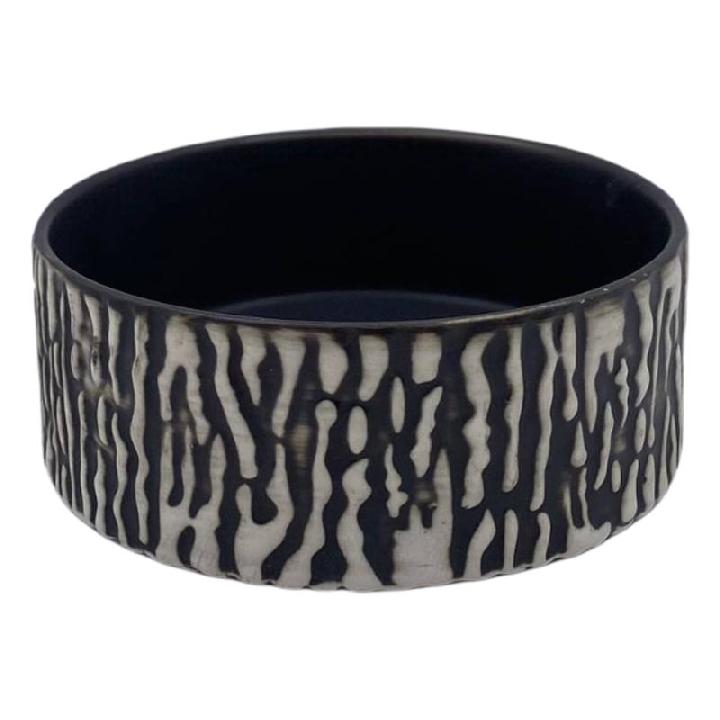 Салатник 11x4см Kenai Ceramics PuraSangre, черно-белый