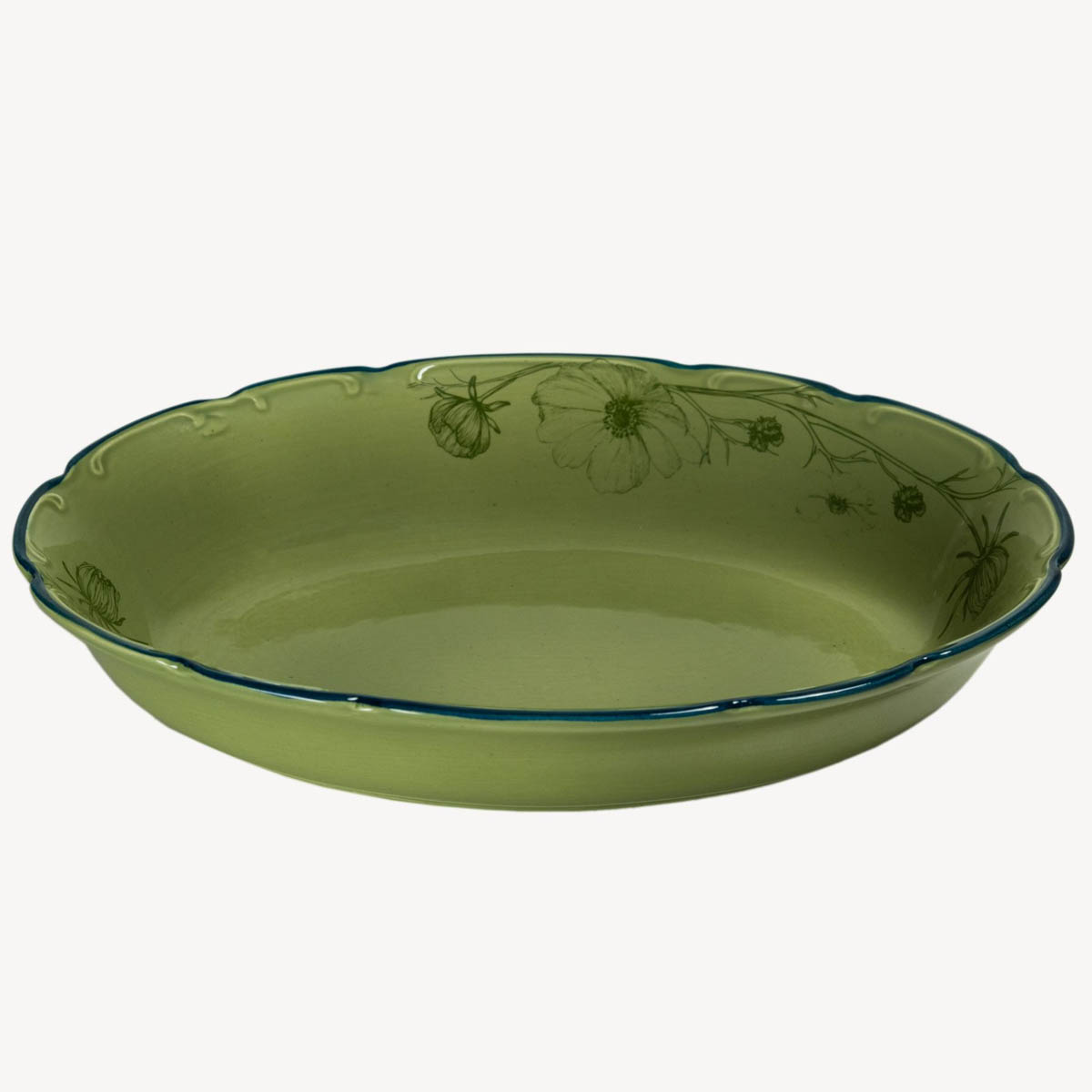 Салатник овальный Дымов Керамика Космея вечер 20.00