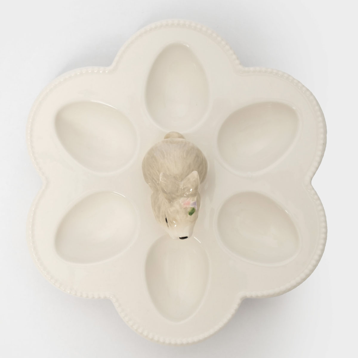 Блюдо пасхальное Anna Lafarg Пасха Натуральная Кролик с цветами 22х9см