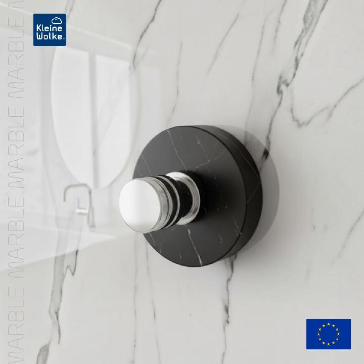 Крючок Kleine Wolke Marble Hooks мрамор 5см, черный