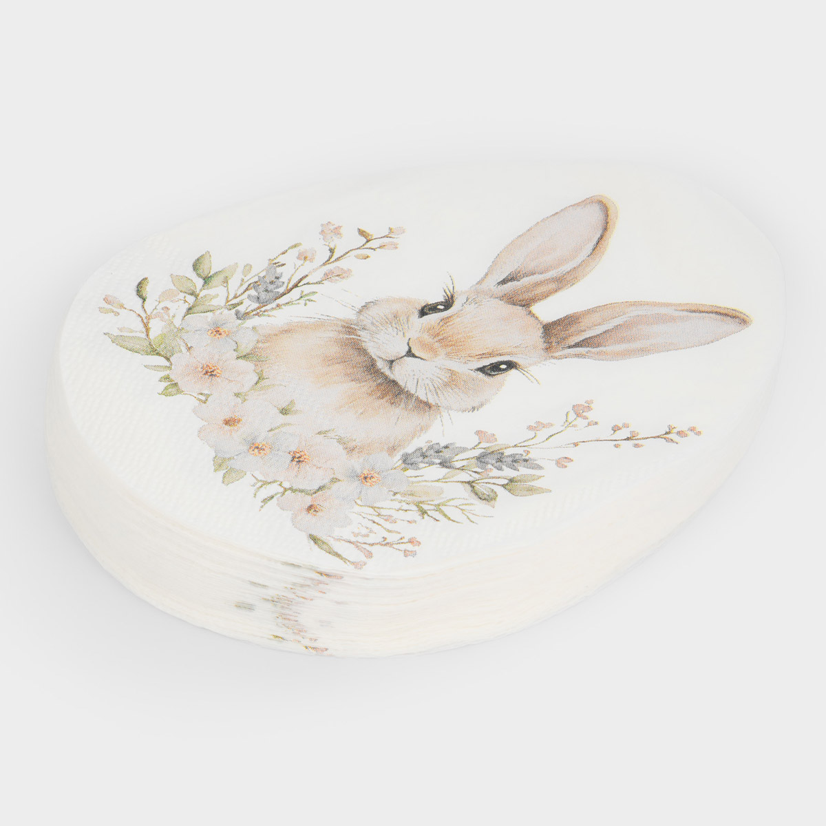 Салфетки бумажные Anna Lafarg Пасха Натуральная Кролик в цветах 20шт