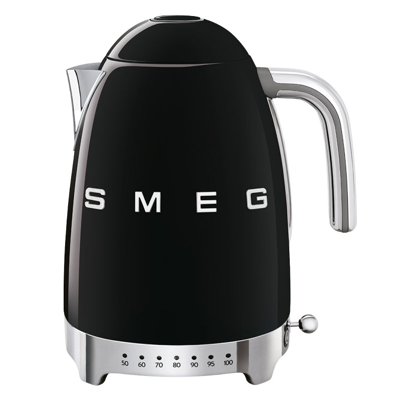 Чайник электрический Smeg 50’s Style с регулируемой температурой, черный