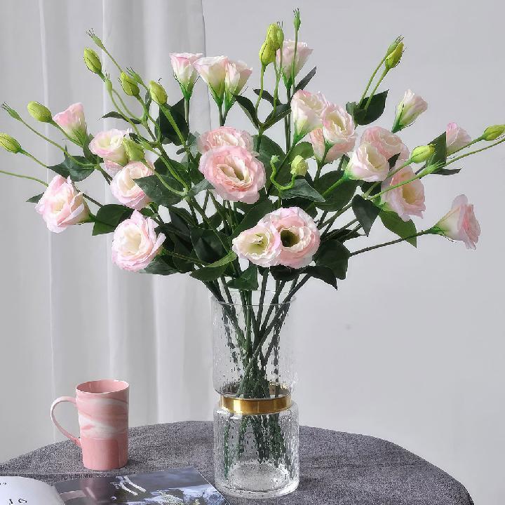 Цветы искусственные FloDecor Эустома 70см, цвет розовый