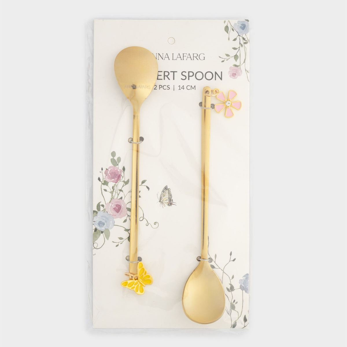 Набор ложек десертных Anna Lafarg Бабочки, 2шт