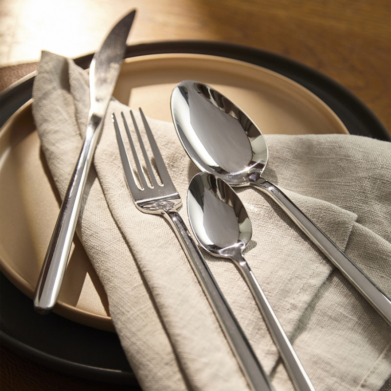 Набор столовых приборов Liberty Jones Pure 24 предмета на 6 персон, глянцевый серебряный