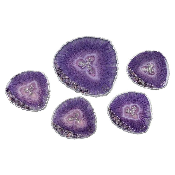 Набор №1 из эпоксидной смолы Incrua Plato (1XL+4L) Инжир, Серебро