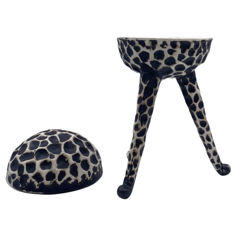 Салатник Kenai Ceramics PuraSangre, белый, черный