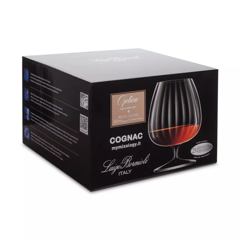 Набор бокалов для коньяка Luigi Bormioli Optica, 4шт