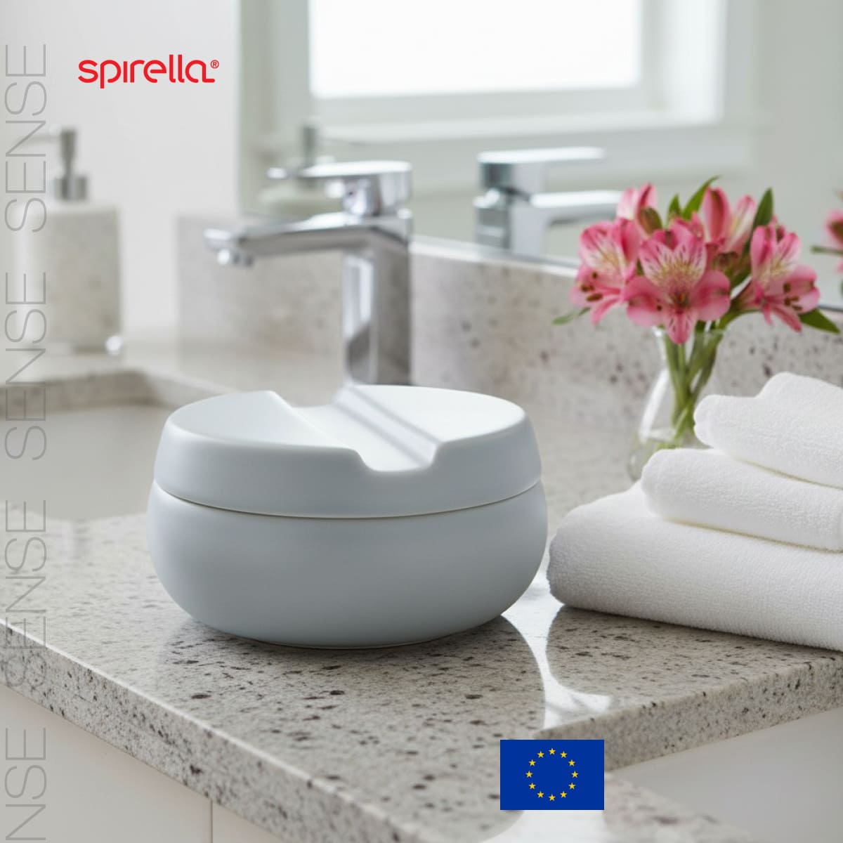 Шкатулка для аксессуаров Spirella Sense, цвет светло-серый, матовый