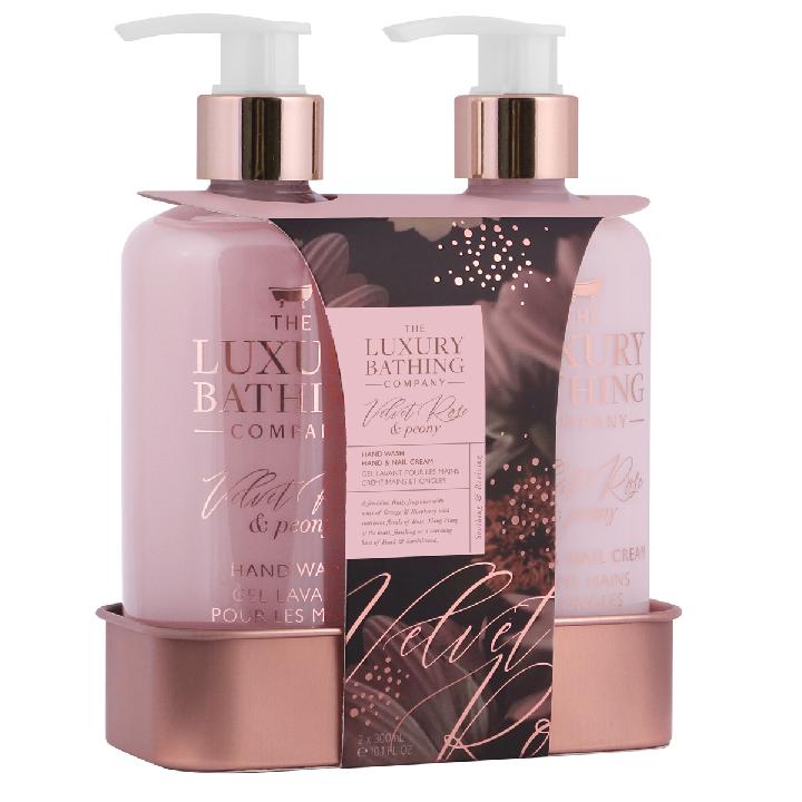 Подарочный набор The Luxury Bathing Company Восхитительный дуэт Бархатная роза и пион