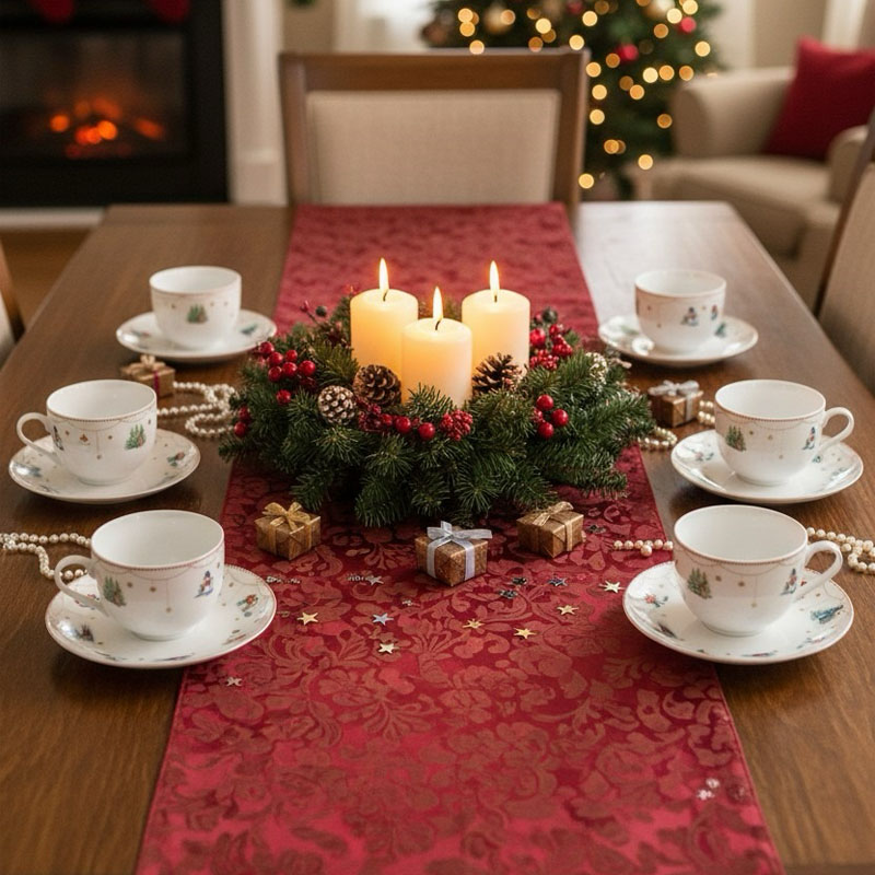 Набор чайных пар Zapel Зимняя сказка 12 предметов на 6 персон