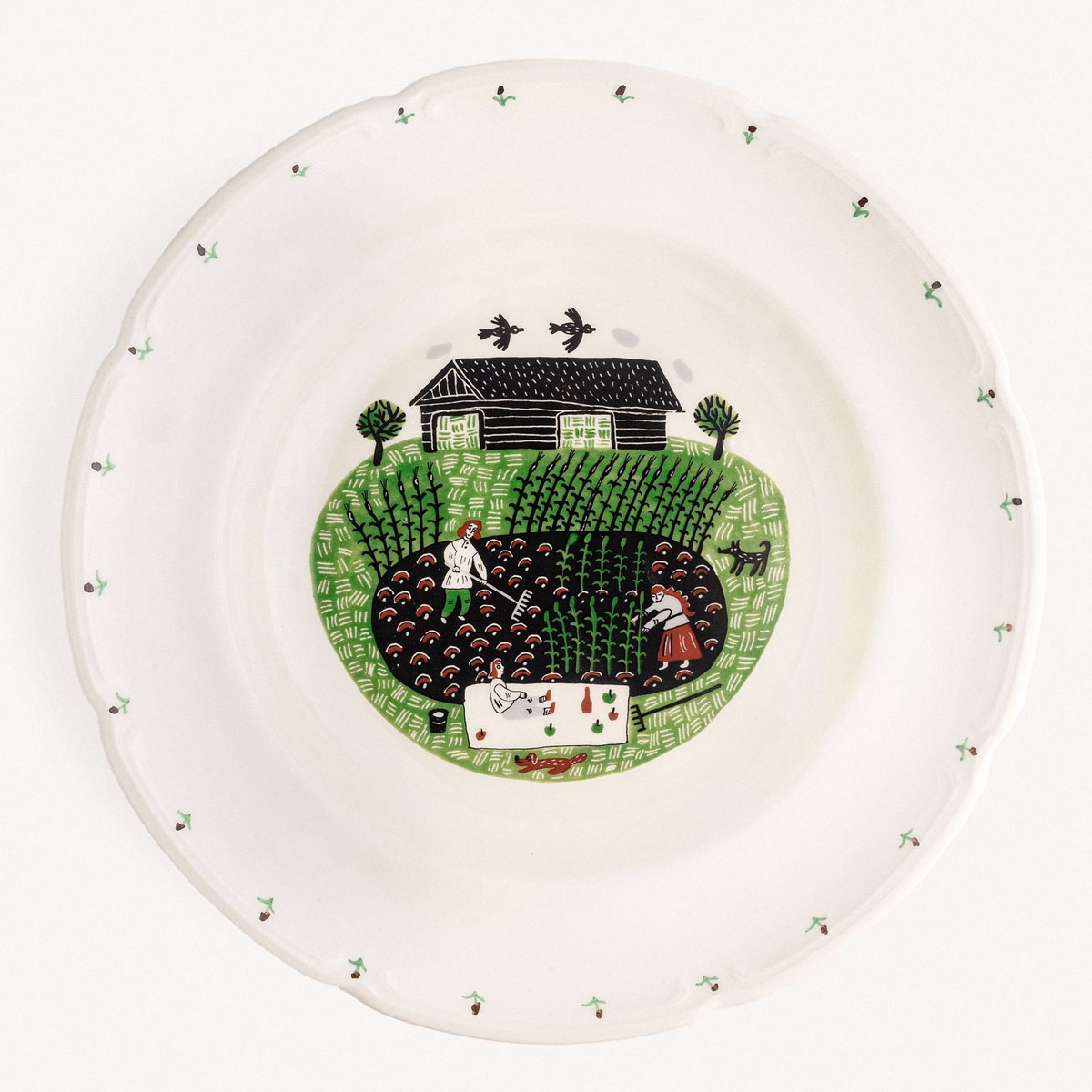 Тарелка суповая Дымов Керамика Огород Уткина Жатва