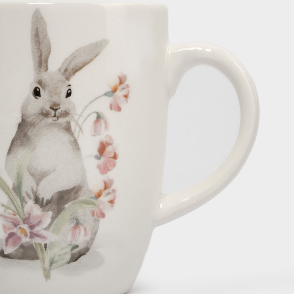 Кружка Anna Lafarg Пасха Натуральная Кролик с цветами