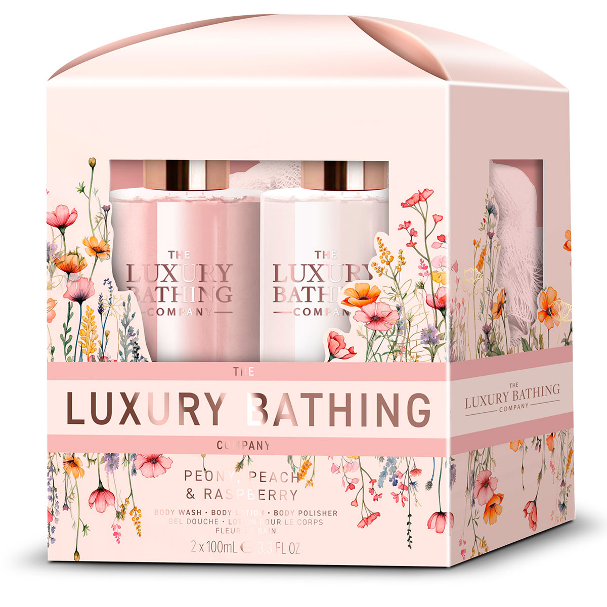 Подарочный набор The Luxury Bathing Company Идеальная пара: Пион, персик и малина 