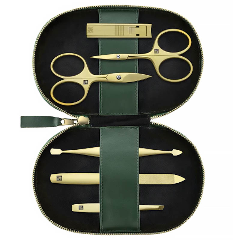 Набор маникюрный Zwilling Beauty Premium Gold 6 предметов, зеленый