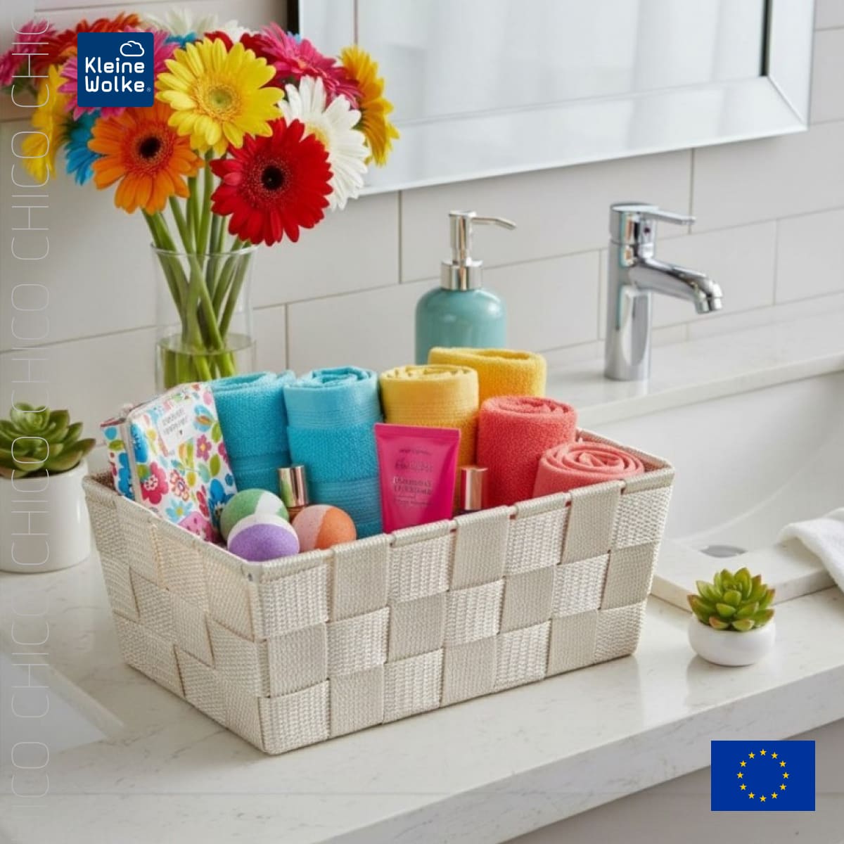 Корзина для хранения Kleine Wolke Chico Box Nature 22x7x14см